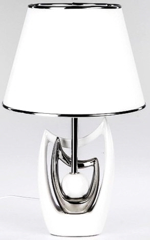 Lampe weiss-silber 44 cm1