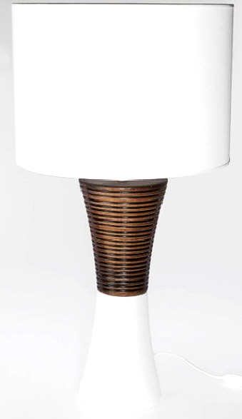 Lampe Holzoptik-weiss 75 cm