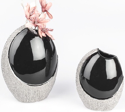 Vasen schwarz-silber1