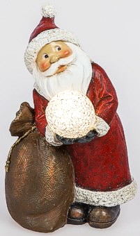 Weihnachtsmann mit Sack und LED